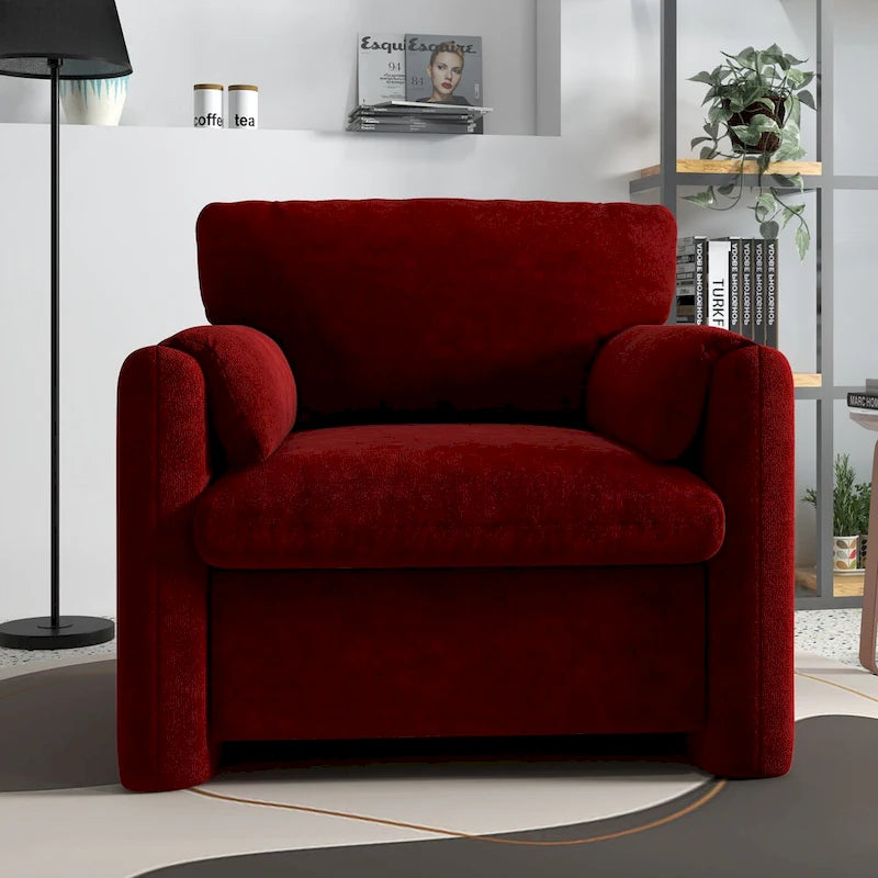 Upholstered Accent Armchair Single Sofa for Living Room or Bedroom