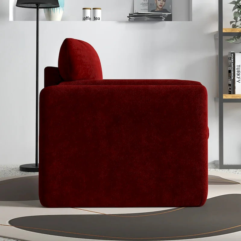 Upholstered Accent Armchair Single Sofa for Living Room or Bedroom