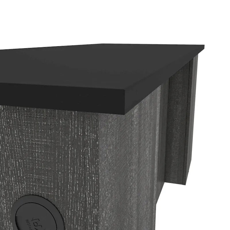 U-Shaped Office Desk with Multiple Drawers, USB Ports and Wire Management