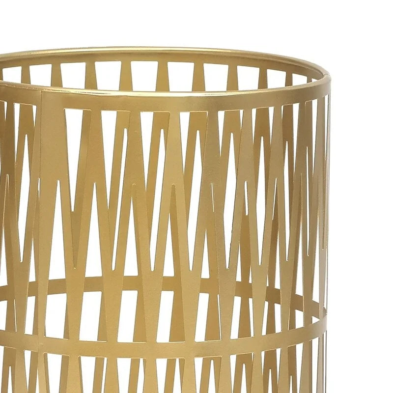 Metal Umbrella Stand with Removable Drip Tray, Gold or Black, 9x9x19 Inches