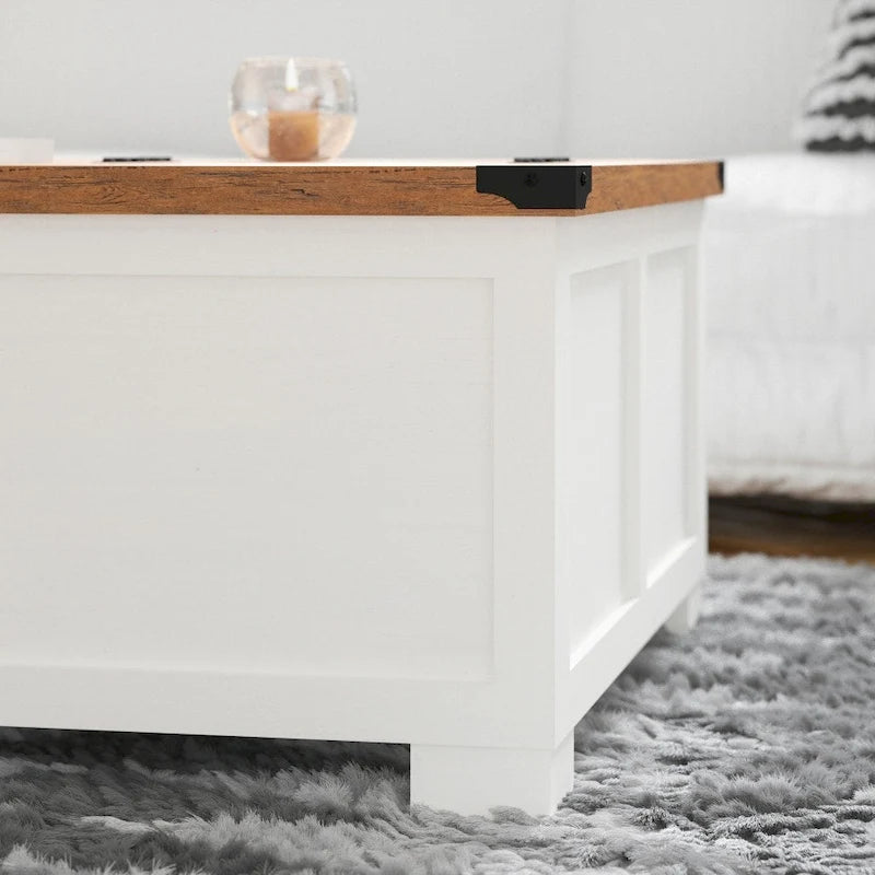 Farmhouse Lift-Top Coffee Table with Storage, Engineered Wood