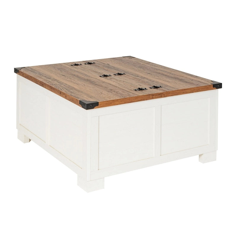 Farmhouse Lift-Top Coffee Table with Storage, Engineered Wood