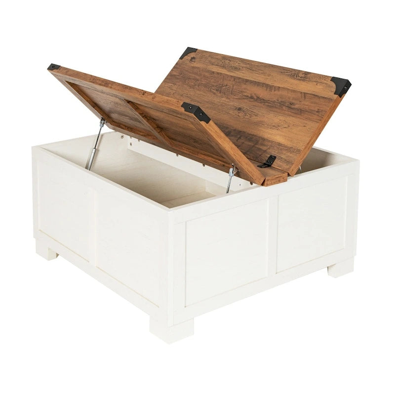 Farmhouse Lift-Top Coffee Table with Storage, Engineered Wood