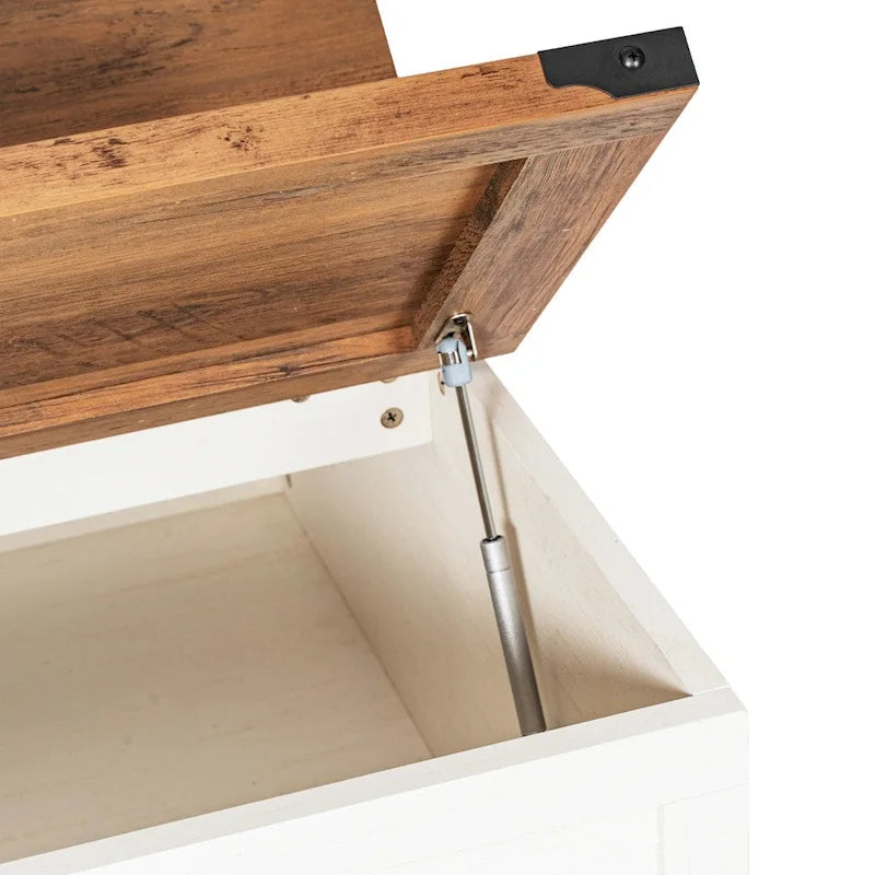 Farmhouse Lift-Top Coffee Table with Storage, Engineered Wood