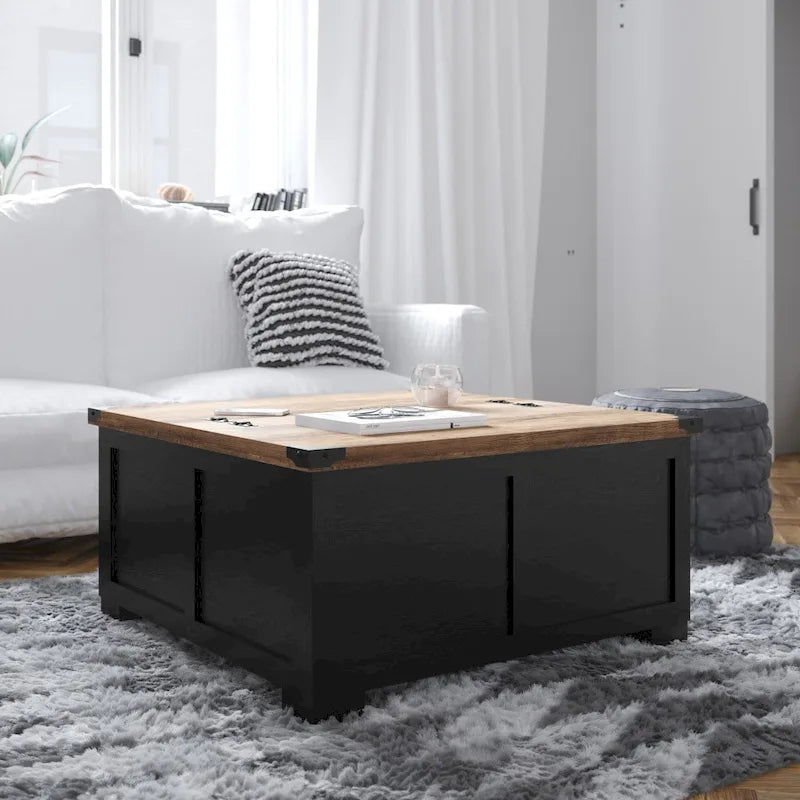 Farmhouse Lift-Top Coffee Table with Storage, Engineered Wood