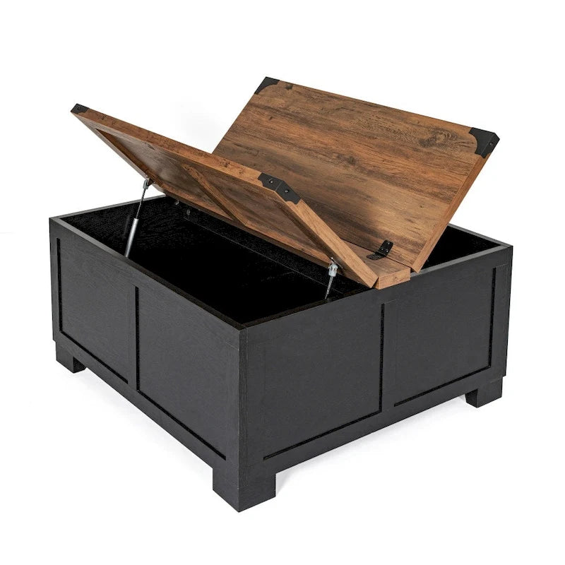Farmhouse Lift-Top Coffee Table with Storage, Engineered Wood