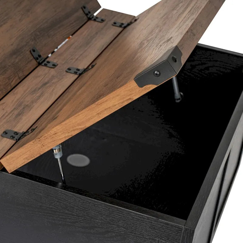 Farmhouse Lift-Top Coffee Table with Storage, Engineered Wood