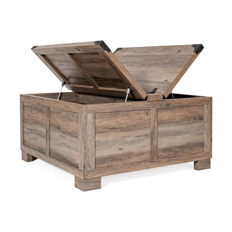 Farmhouse Lift-Top Coffee Table with Storage, Engineered Wood
