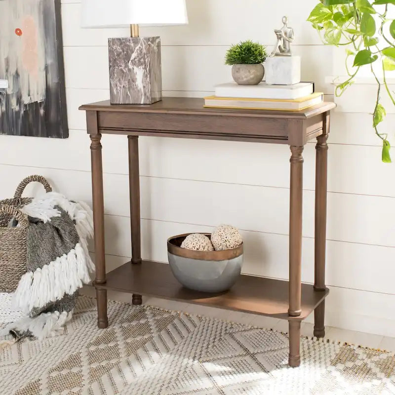 Rectangular Console Table with Turned Legs - 28W x 12D x 28H inches