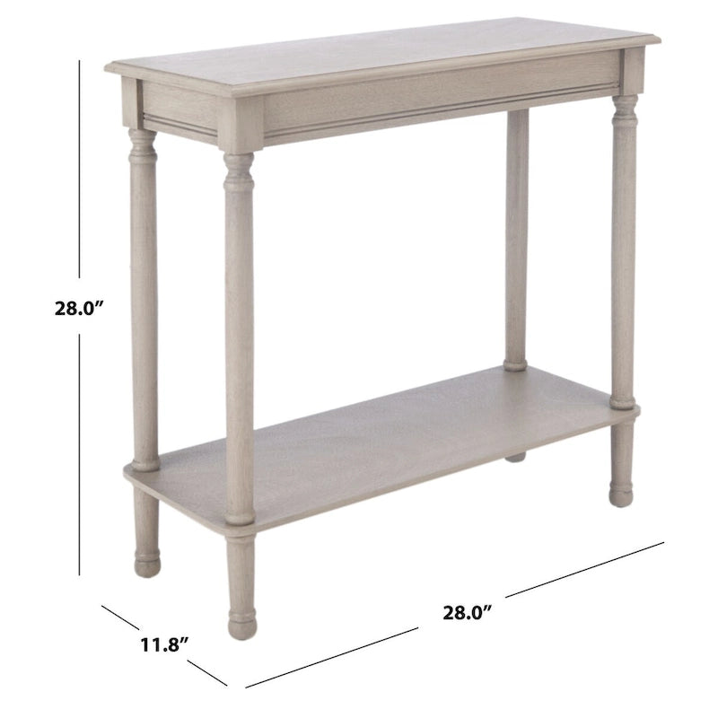 Rectangular Console Table with Turned Legs - 28W x 12D x 28H inches