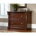 2-Drawer Lateral File Cabinet with Oak Finish and Full Extension Slides
