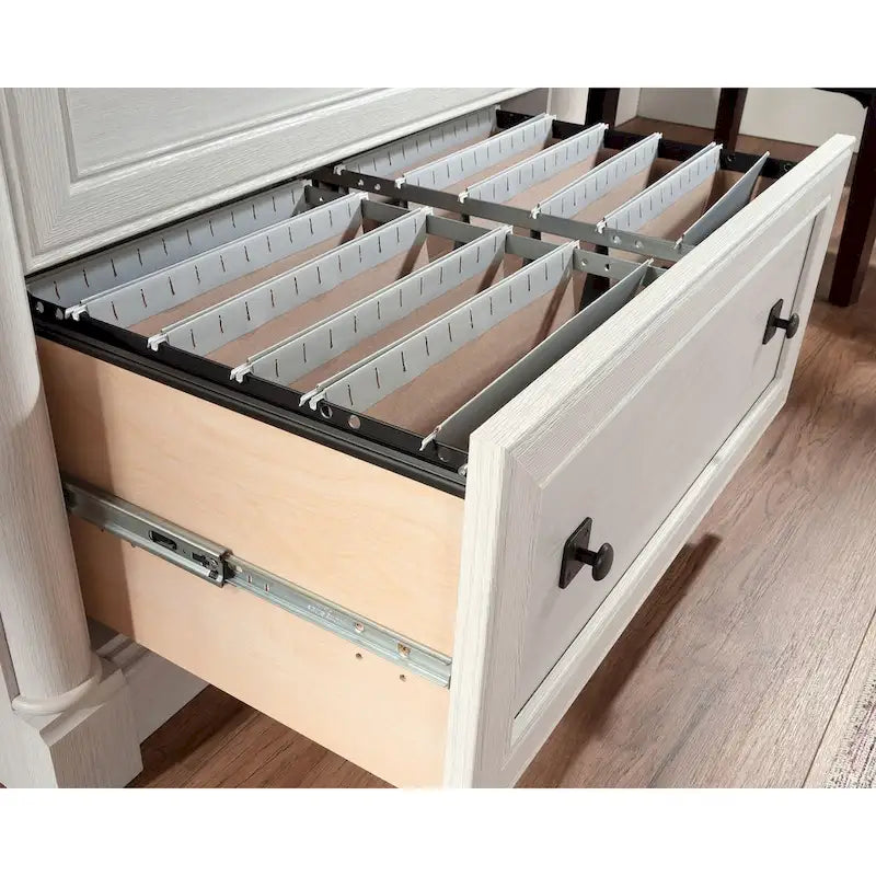 2-Drawer Lateral File Cabinet with Oak Finish and Full Extension Slides
