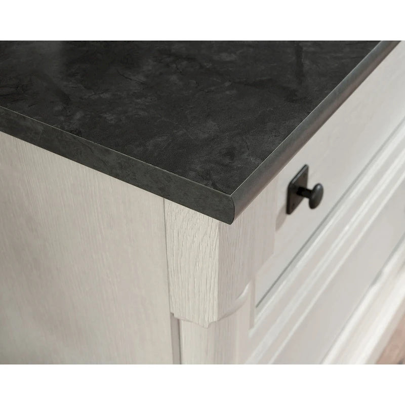 2-Drawer Lateral File Cabinet with Oak Finish and Full Extension Slides
