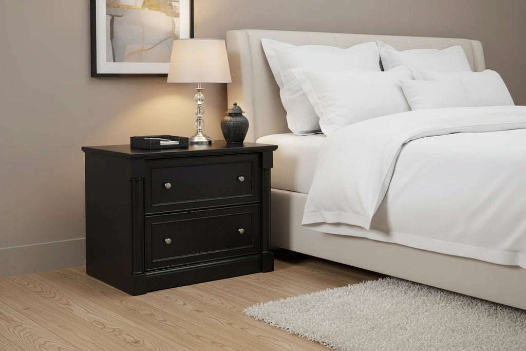 2-Drawer Lateral File Cabinet with Oak Finish and Full Extension Slides