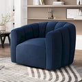 Modern Boucle Fabric 360-Degree Swivel Club Chair