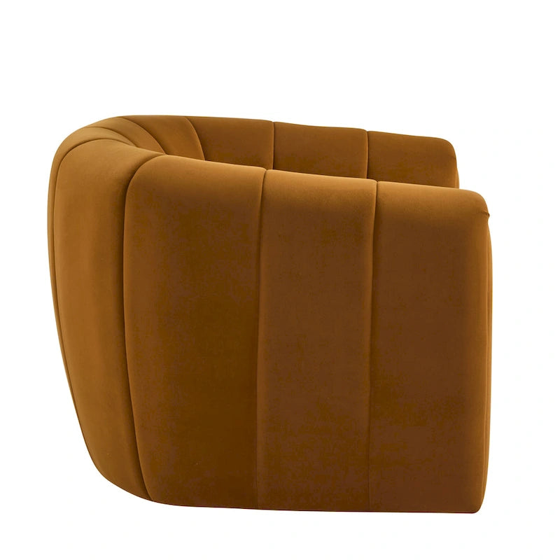 Modern Boucle Fabric 360-Degree Swivel Club Chair
