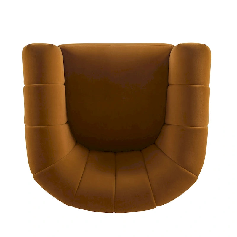 Modern Boucle Fabric 360-Degree Swivel Club Chair
