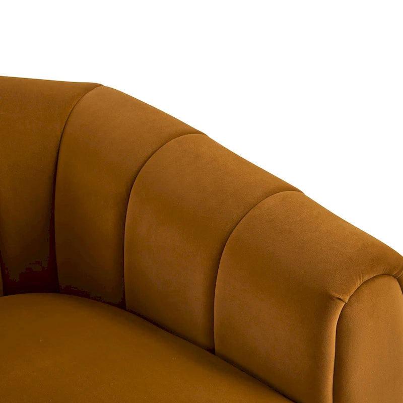 Modern Boucle Fabric 360-Degree Swivel Club Chair