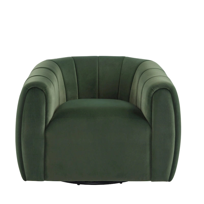 Modern Boucle Fabric 360-Degree Swivel Club Chair