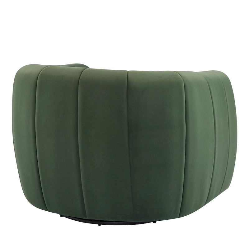 Modern Boucle Fabric 360-Degree Swivel Club Chair