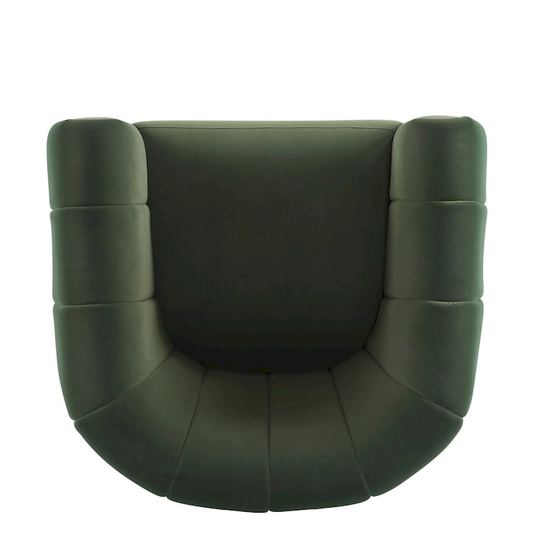 Modern Boucle Fabric 360-Degree Swivel Club Chair