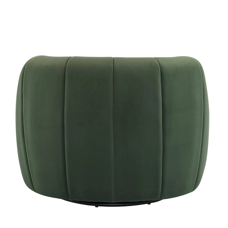Modern Boucle Fabric 360-Degree Swivel Club Chair