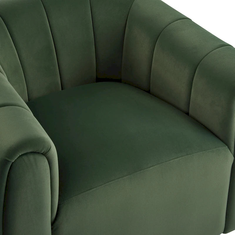 Modern Boucle Fabric 360-Degree Swivel Club Chair