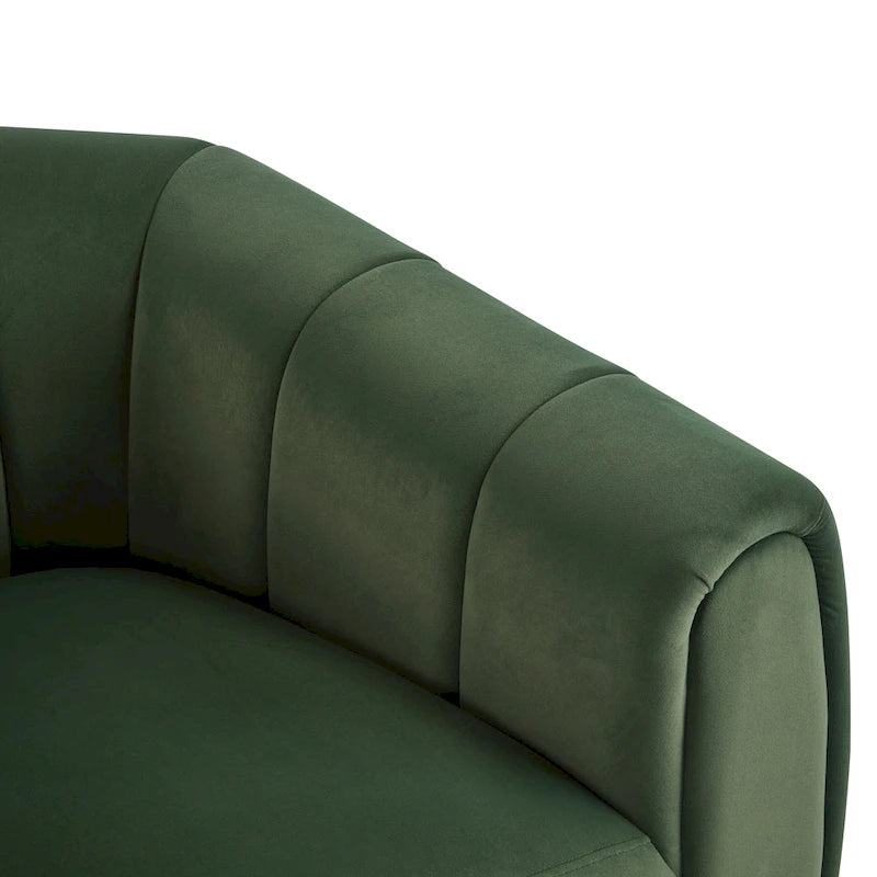 Modern Boucle Fabric 360-Degree Swivel Club Chair