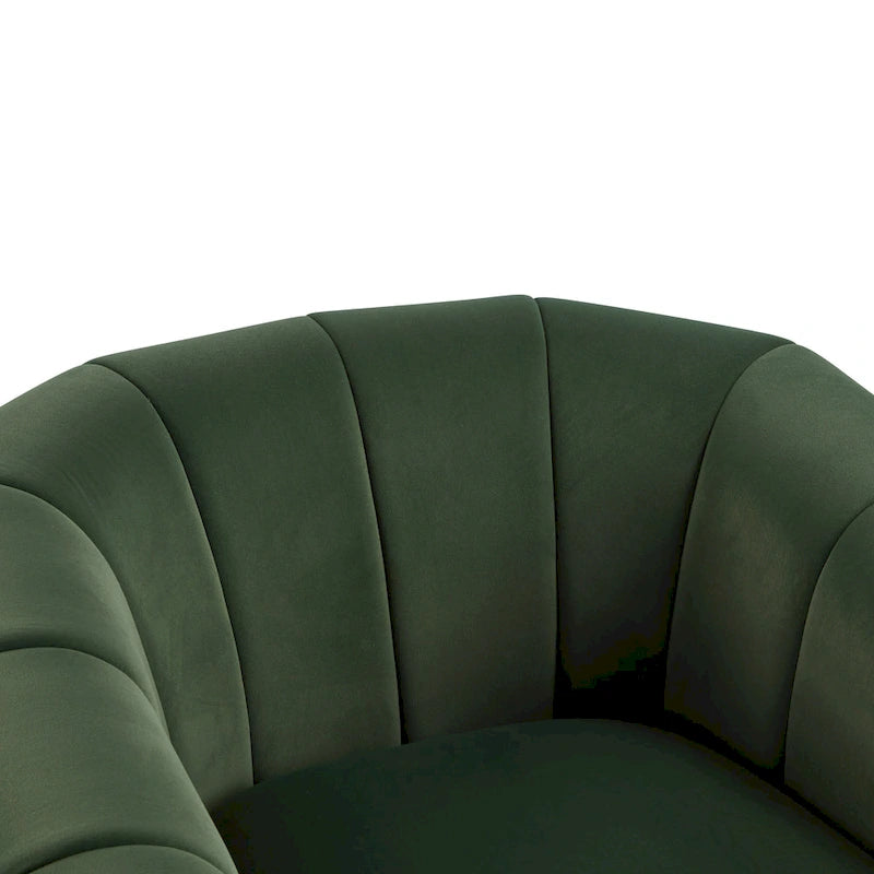 Modern Boucle Fabric 360-Degree Swivel Club Chair
