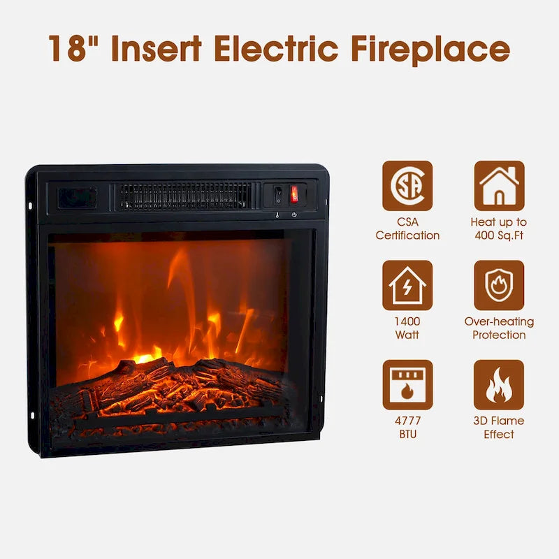 58-Inch Farmhouse TV Stand with Built-In Electric Fireplace