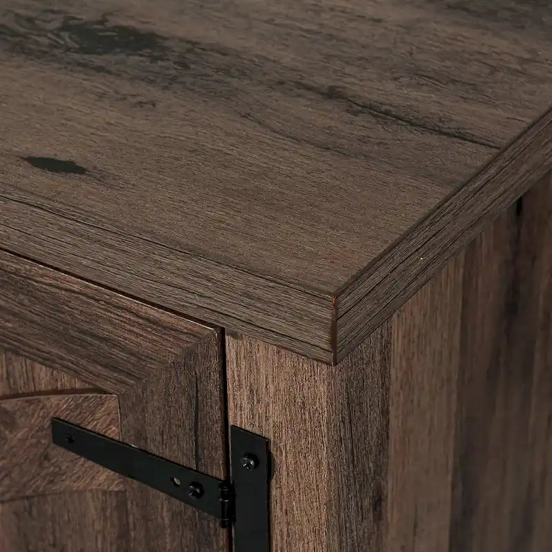 58-Inch Farmhouse TV Stand with Built-In Electric Fireplace