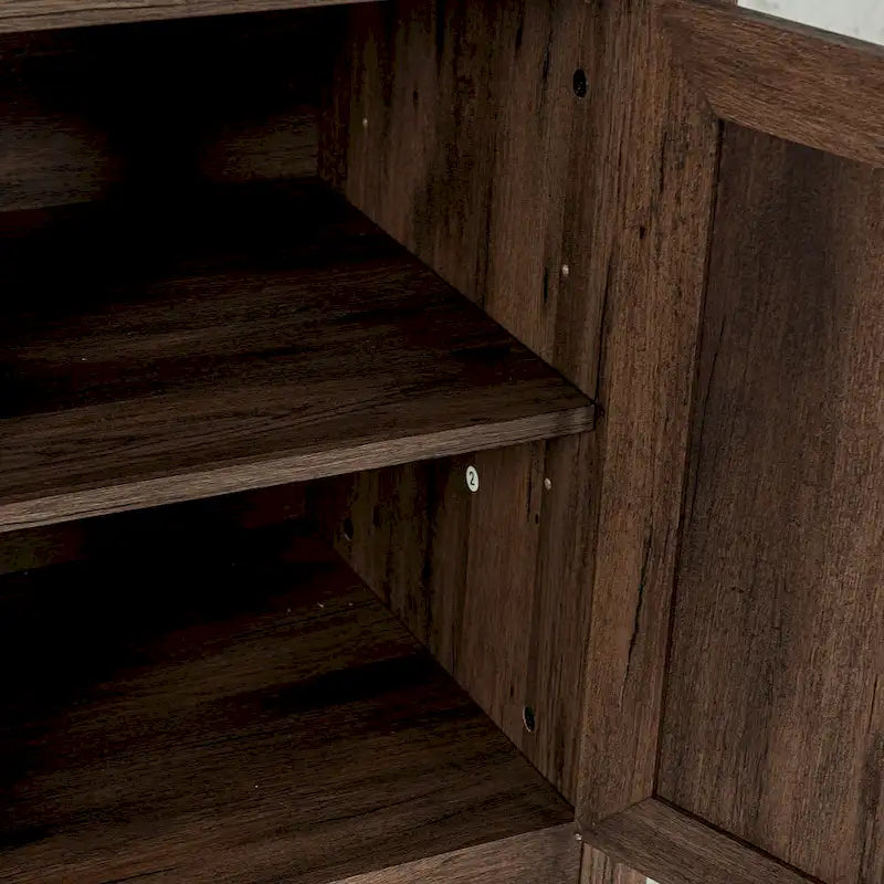 58-Inch Farmhouse TV Stand with Built-In Electric Fireplace