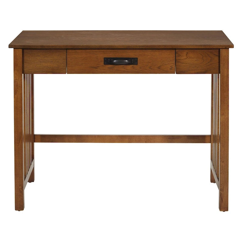 1-Drawer Mission Style Desk with Ash Oak Finish