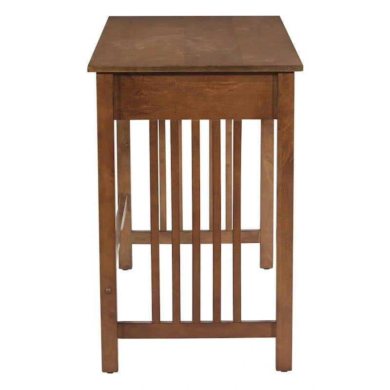 1-Drawer Mission Style Desk with Ash Oak Finish