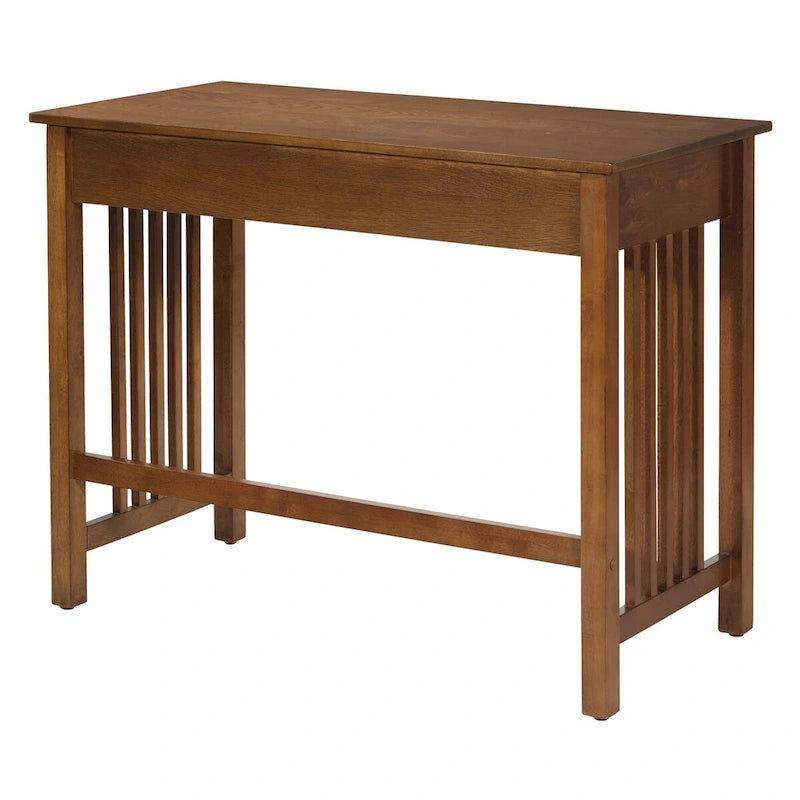 1-Drawer Mission Style Desk with Ash Oak Finish