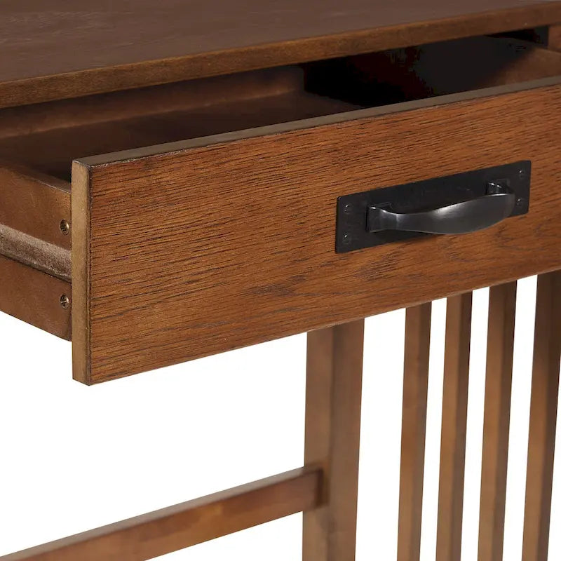 1-Drawer Mission Style Desk with Ash Oak Finish