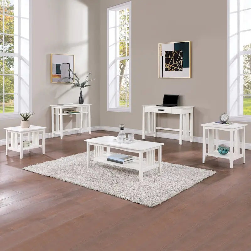 1-Drawer Mission Style Desk with Ash Oak Finish
