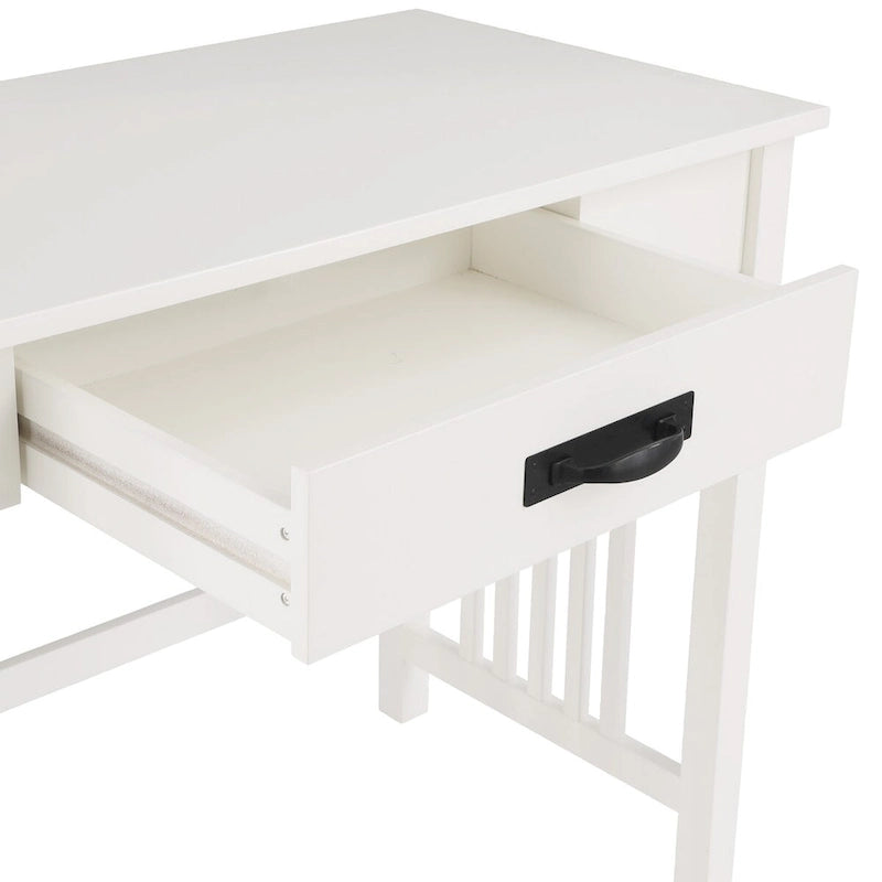 1-Drawer Mission Style Desk with Ash Oak Finish