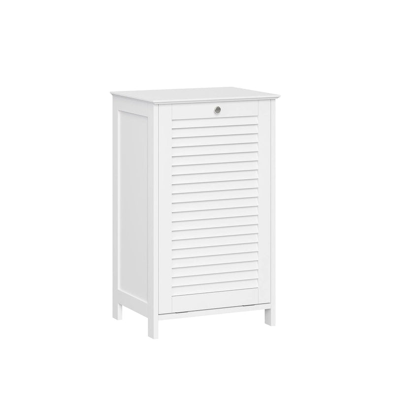 Tilt-Out Laundry Hamper Cabinet with Removable Cloth Bag, White